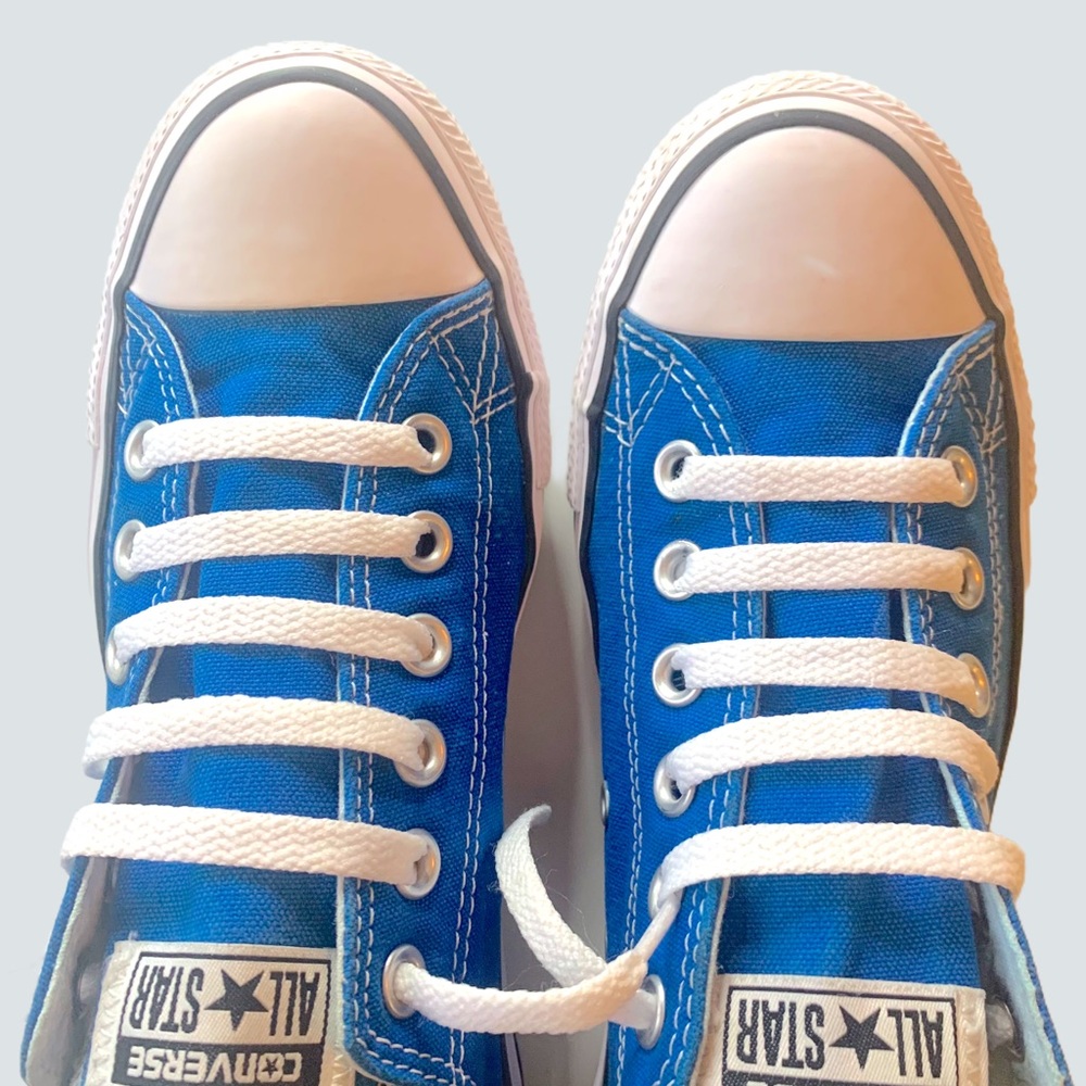 Unisex Cerulean Blue & White Converse | 5.5 + 7.5 - Picture 7 of 15